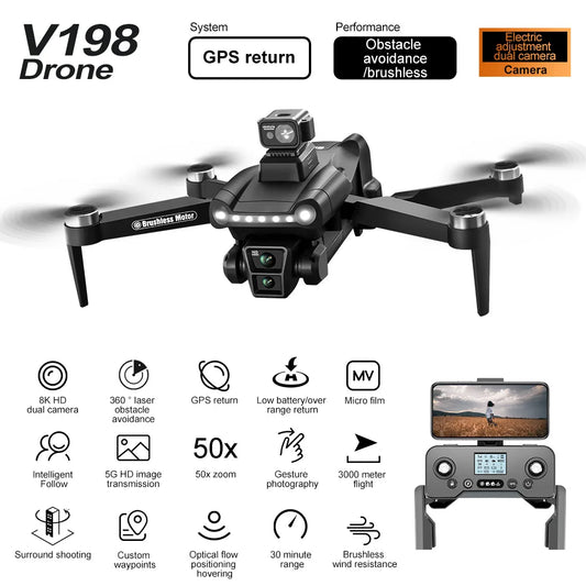 Nord-Drone V198 MAX 8K GPS – Pro Edition